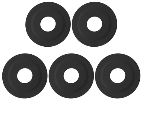 Pumixiy WC-Spülventil, Silikon-Dichtungsring, Ersatzteil, Gummi, WC-Spülventil, kompatibel mit Skipper 45 Storm 33 A, schwarze Gummi-Unterlegscheibe, 7,1 cm Durchmesser (5 Stück)