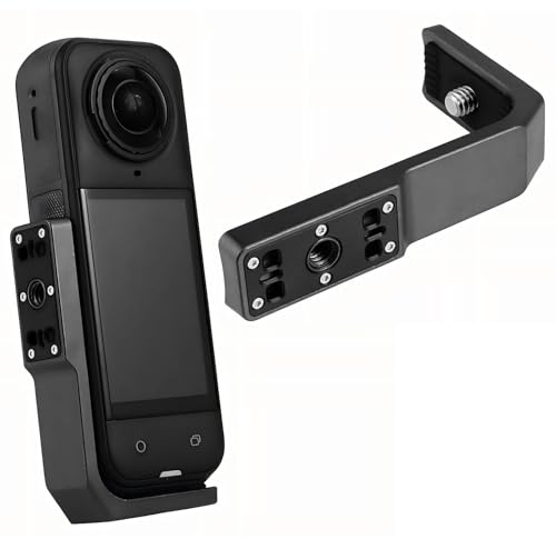 OURHZTB Vertical-Horizontal Mount for Insta360 X3/X4/X5 Sports Camera | Horizontal Action Mount Shooting Bracket Protective Frame Support Holder with 1/4 Screw Hole, Two-Prong Connector Adapter