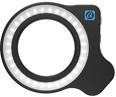 Koolenry Macro Lens Fill Light Ring Light 3 Colors 5 Levels 2700k-6500k 32LED Lamp Beads 45 Lighting Effect for 37mm/52mm Filter