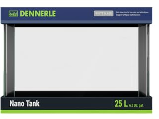 Dennerle Nano Tank White Glass - 25 Liter - Weißglas Aquascaping Aquarium - 36 x 28 x25 cm