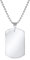 Grabado Personalizado X-Large Simple Básico Cool Hombres Identificación Militar Ejército Dog Tag Collar Colgante Para Hombres Pulido Tono Plata Acero Inoxidable 24 Pulgadas Cadena De Bolas