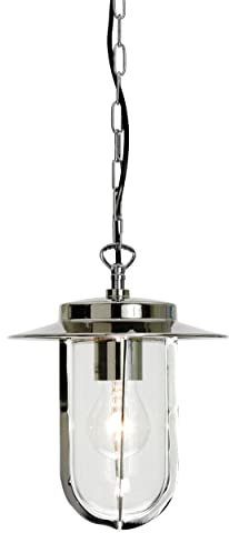 Astro Exterior Pendant Light, Zinc, E27 (Edison Screw), 60 W, Polished Nickel