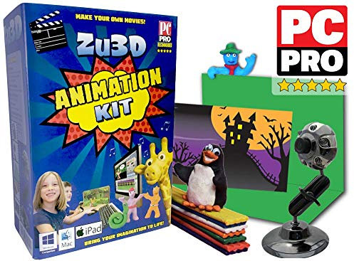 Zu3D Complete Stop Motion Animation Kit For Kids Includes HD Camera, Handbook, And Two Software Licenses Works On Windows Apple Mac OS X And iPad iOS