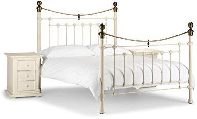 Julian Bowen Victoria Bed, Stone White, Double