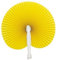 eBuyGB Handheld Paper Fan, Wedding Party Bag Favour Summer Accessory, Yellow