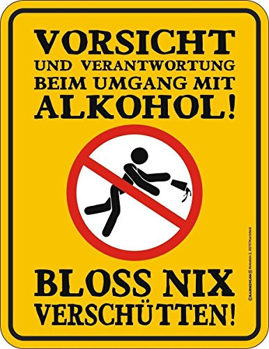 Schild: nix verschütten