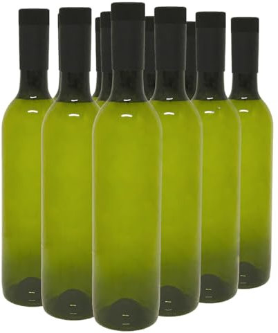 Plastic Wine Bottles & Screw Caps, 750ml - Pack of 12