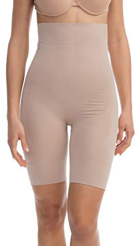 FarmaCell 603 (Cipria, M) Guaina Contenitiva Donna, Intimo Modellante Pancia Piatta, Push-Up Glutei, Made in Italy
