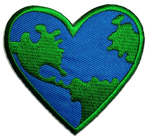 Catch the Patch Peace On Earth Aufnäher zum Aufbügeln 7,2 x 7,2 cm Bügelbild für Erwachsene mit Frieden Festival, Bügelpatch Patches Bügelflicken