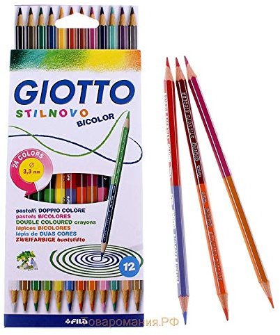 GIOTTO Doppelendige Buntstifte, sechseckig, Stillnovo Bicolor