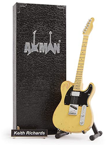 AXMAN Keith Richards (The Rolling Stones) - Miniatur-Gitarren-Replik – Musikgeschenke – handgefertigte Verzierung