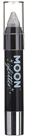 Barra de Pintura Holográfica Brillante/Creyón Corporal, maquillaje para la Cara y el Cuerpo por Moon Glitter - 3.5g - Plateado