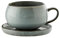 Lene Bjerre Tee-Tasse mit Henkel mit Untertasse Amera, grau, Keramik