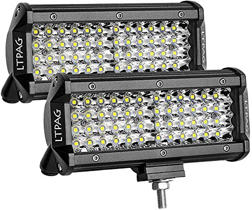 LTPAG 2 x 288W Scheinwerfer LED Zusatzscheinwerfer, 7 28800LM Arbeitsscheinwerfer Auto 12V 24V LED Rückfahrscheinwerfer IP68 Nebelscheinwerfer Universal für LKW, Anhänger, Traktor, SUV, ATV, Offroad