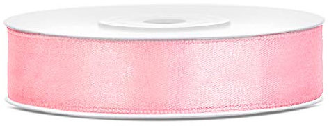 DaLoKu Satinband 6/12/25/38/50/100mm x 25m Geschenkband Schleifenband, Größe: 12mm x 25m, Farbe: Rosa