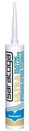 SARATOGA SILICONE SIGILLANTE PER ACQUA POTABILE E ALIMENTI CARTUCCIA 300 ml
