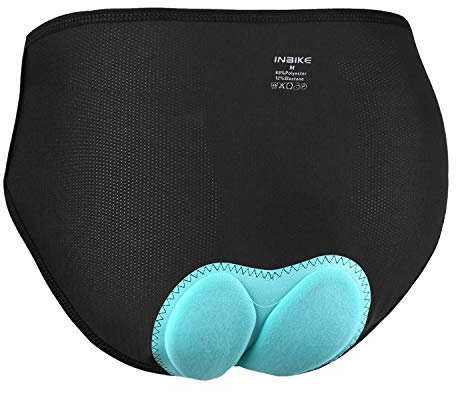 INBIKE Radlerhose Damen Gepolstert Gel Fahrradhose Kurz Baumwolle fahrradunterhose Fahrrad Radler Unterhose Radunterhose mit Sitzpolster für Downhill MTB Reiten Radsport XXL