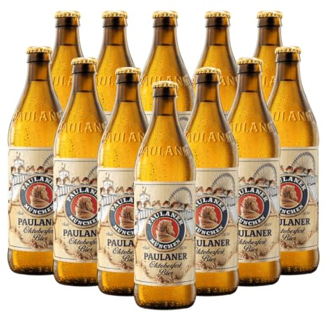 Paulaner München Oktoberfest Amber Beer Limited Edition Set (12) - Bavaria Beers and Lagers Offers Mens Gifts for Birthday Gifts for Men Adults Hampers for Men and Women, German Craft Beer Gift Set