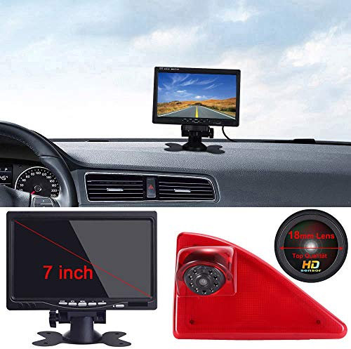 Dynavsal 7 Zoll TFT LCD Farbdisplay Auto Monitor + 1280 * 720 Pixel 1000TV Linien HD Nachtsicht Rückfahrkamera Ersatz für Opel Vauxhall Movano ab 2010/Renault Master ab 2010/Nissan NV400 ab 2010