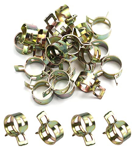 Fielect Lot de 100 colliers de serrage pour tuyau d'arrosage, FLT20191202J-0092, 50 pièces de 13 mm.