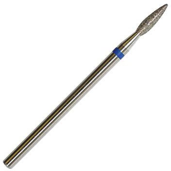 KMIZ Profi Diamantfräser Flamme Normal (blauer Ring) 866.104.243.080.023 Schleifer Maniküre Pediküre Gel und Acryl Nagel Fräseraufsatz Bit Bohrer Nagelfräser Bits