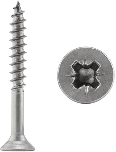 Spanplattenschrauben 6x80 Holzschrauben Pozi Schrauben Holz (50 Stück) Universalschrauben Selbstschneidende Schrauben Edelstahl FASTON®