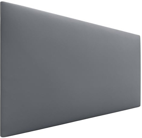 DHOME Kopfteil aus Kunstlederoder Stoff AQUALINE Glatt mit Beinen Kopfteil gepolstert Luxusbett Kopfteil (Kunstleder Grau, 110cm (Betten 80/90/105))