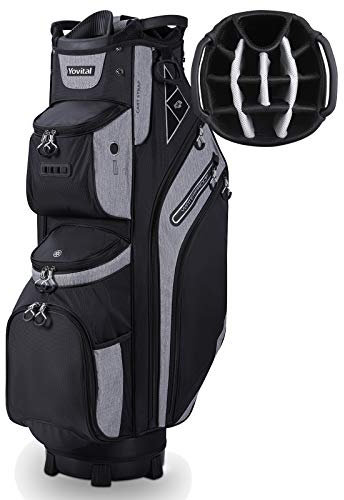 14 Way Golf Cart Bag for Push Bag Classy Design Full Length with Cooler, Rain Hood, Putter Well