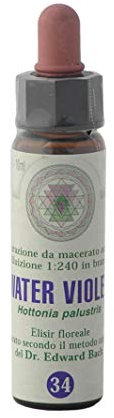 Water Violet n° 34 Fleur de Bach farmaflor, 1 Flacon Comtpe Gouttes 10ml - Made in Italy