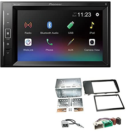 Pioneer DMH-A240BT 2-DIN Autoradio Bluetooth USB passend für Volvo V70 II 2004-2007 schwarz 2004-2007