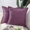 Madizz 2er Set kurzen Chenille Zierkissenbezüge weicher dekorativer Kissenbezug für Sofa, Schlafzimmer Kissenhülle Lila 40x40 cm Quadrat