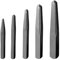 Uadme Easy Out Bolt Extractor Set, 5 Sizes Damaged Screw Remover Square Type, Straight Fluted Stripped Screw Broken Spark Removal for DIY and Home Repairs