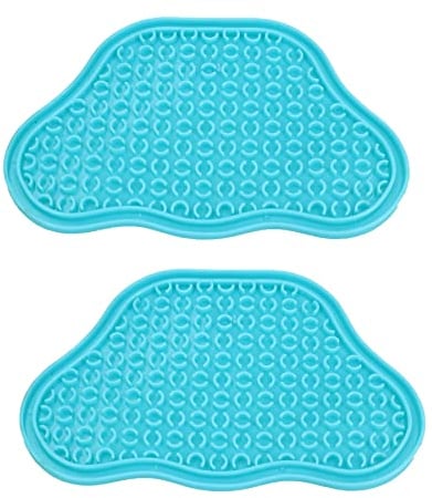 AB Tools 2PK Blue Interactive Dog Slow Lick Mat With Suction Cups Food Accessories
