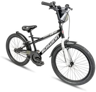 Schwinn Koen Kleinkinder-/Kinderfahrrad, 20-Zoll-Reifen, anpassbarer Sitz, Stützräder nicht inkludiert, Schwarz