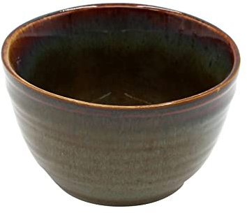 Dekohelden24 Cuenco de gres en marrón, pequeño, alto, diámetro aprox. 6 x 10 cm, vintage, rústico/capacidad aprox. 200 ml