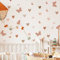 funlife 84 Stück Wandaufkleber selbstklebend, Boho Herzen, Boho Schmetterlinge Wandsticker für Kinder, Mädchen, transparent PVC-Wandtattoo Wandbild für Kinderzimmer, Babyzimmer, Spielzimmer, 14,8x21cm
