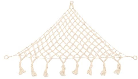 Kuscheltier Spielzeug Hängematte, Boho Ecke, Weicher Spielzeug Netzhalter, Hängender Netz Aufbewahrungs Organizer, Hängender Makramee Stoff Spielzeug Organizer, Aufbewahrung, für Kinderzimmer(2)