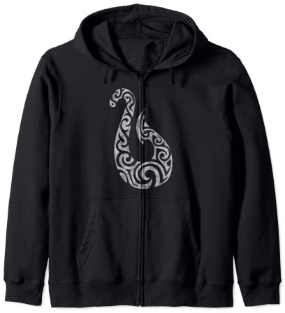 Maori Neuseeland Polynesischer Fischhaken-Anhänger, Geschenk Kapuzenjacke