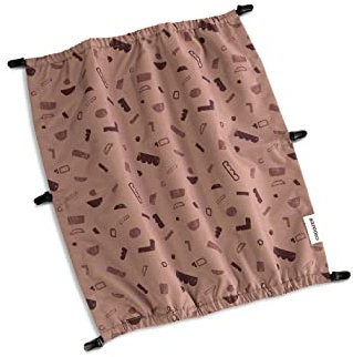 Croozer Unisex – Erwachsene Sonnenschutz Double Red Patterned Parasol, Grün, Einheitsgröße für alle