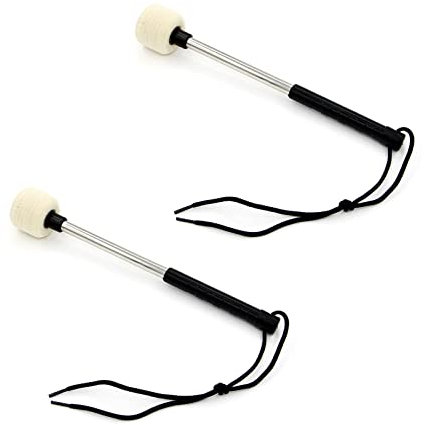 rflaueo Lot de 2 baguettes de grosse caisse avec timbales en feutre de laine pour amateurs de musique (U69-2)