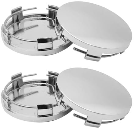 JNNJ 4 Pièces Auto Cache Moyeux, Enjoliveurs De Roue ABS, Enjoliveur Centre Roue pour Pneu Voiture, Enjoliveurs pour Jantes, Moyeux Et Centres Roues, Accessoire pour Véhicules(Couleurs-Galvanisées)