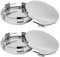 JNNJ 4 Pièces Auto Cache Moyeux, Enjoliveurs De Roue ABS, Enjoliveur Centre Roue pour Pneu Voiture, Enjoliveurs pour Jantes, Moyeux Et Centres Roues, Accessoire pour Véhicules(Couleurs-Galvanisées)