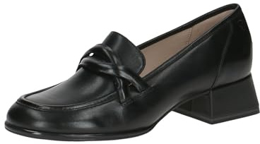 CAPRICE Damen Trotteur aus Leder mit Blockabsatz, Schwarz (Black Nappa), 40.5 EU