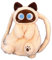 Oshhni Plüschtier-Katzen-Rucksack, Schultasche, Cartoon-Stil, mit verstellbaren Trägern, Büchertasche, Schultasche für Mädchen, Kinder, Beige