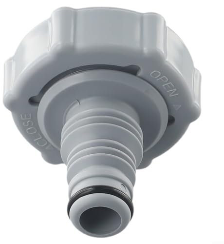 EasyByMall Válvula de drenaje P6H1419, válvula de retención de 2 puertos, cuerpo de plástico, adaptador de drenaje para drenaje de manguera de piscina, repuesto del adaptador de manguera de drenaje