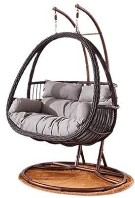 ZENY896V Rattanstuhl Hängender Korb Rattan Stuhl Innenschaukel Haushalt Hängematte Balkon Hängesessel Schaukelstuhl Korbstuhl
