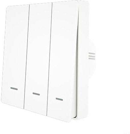 FUBESK Wireless Scene Switch Push Button Controller for ZigBee,Mini Wall Scene Switch,Smart Life & Tuya Remote Control,for a Particular Room Or Living Scene(3gang)