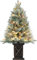 Weihnachtsbaum Künstlich mit Beleuchtung, 90 cm Künstlicher Weihnachten Baum Schneebeflockte mit 78 LED Retro Topfbasis Weihnachten Deko für Eingang Haus Büro