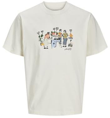 Jack & Jones Herren Jormanchester Sketch Tee Ss Crew Neck Jormanchester Sketch Tee Ss Crew Neck (1er Pack)