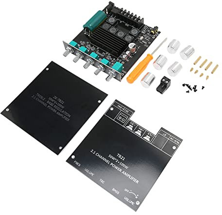 Rankomu BT Digital Amplifier Board BT Digital Amplifier Board 2.1 Channel 50W 50W 100W Wireless Subwoofer Amp Module for Speakers, Compact Design, Easy Installation